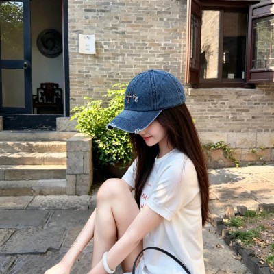 크롬하츠 워싱 데님 야구모자,