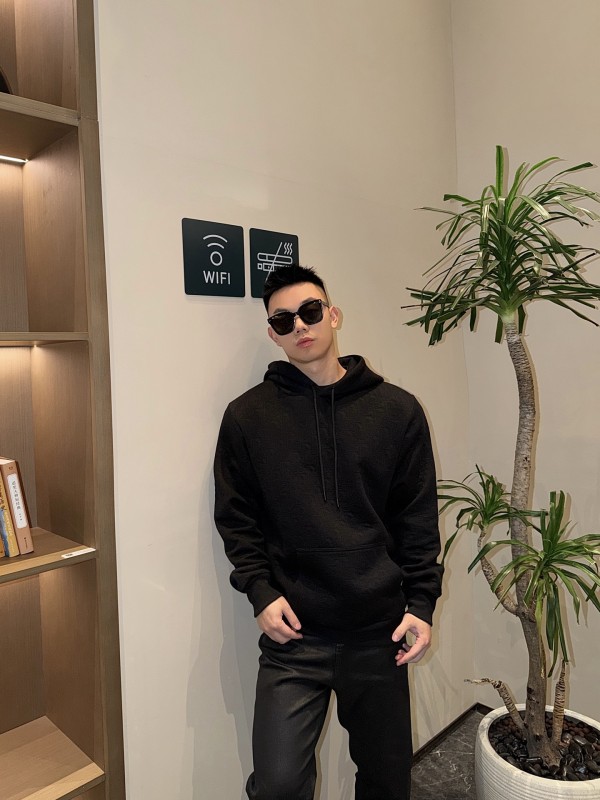 디올 오블리크 레터링 후드티