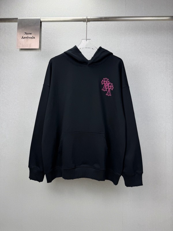 크롬하츠 자수 십자가 후드티