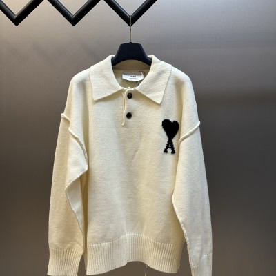 아미 파리 울 하트 로고 폴로 스