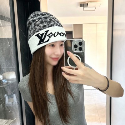 루이비통 니트 모자 캐시미어 소